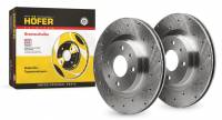 Диск тормозной ВАЗ 2112 с перфорацией R-14" (2шт) (Hofer) Диск тормозной ВАЗ 2112 с перфорацией R-14" (2шт) (Hofer)