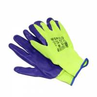 Перчатки нейлоновые с фиолетовым нитрилом (качества А), размер XL
