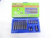 Набор бит 15 предм. торкс 30 мм и 75 мм (хром ванадиевая сталь) (Titan)