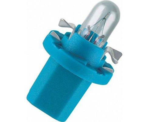 Лампа 12V бесцок. W1,2W с патроном голубым (BAX8.5d) (PHILIPS)