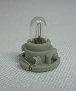 Лампа 12V бесцок. W1,8W с патроном серым (F4.8) (ДиаЛУЧ) (50)