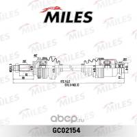 Привод шрус в сб. Kia Spectra прав.