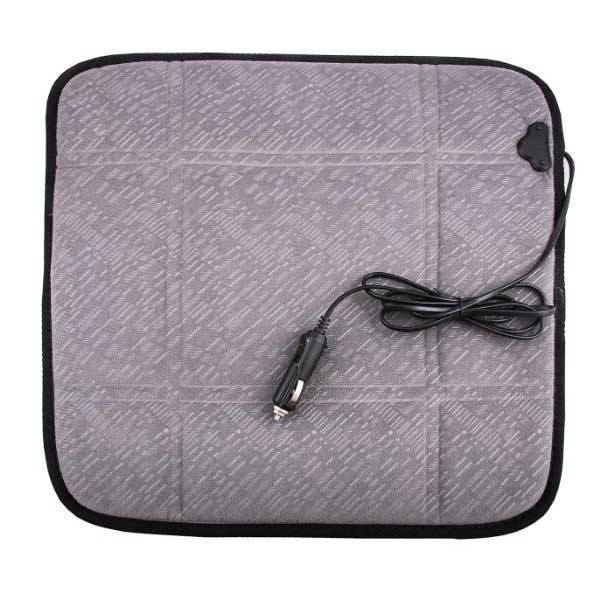 Обогрев сидений без спинки серый 12V 43х43см 2,5А-3А (SKYWAY)