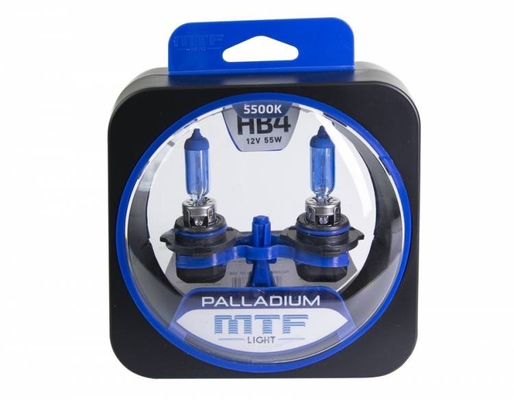 Лампа автомобильная MTF HB4 12V 55W (9006) Palladium 5500K 2шт