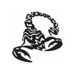 Наклейка Скорпион №3 белая (40х40см) (Россия)