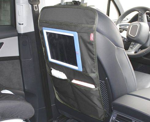 Органайзер на спинку сиденья 3 кармана (оксфорд 600, черный) (Tplus)