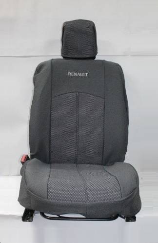 Чехлы на сиденье /Renault Duster/ 2011-2014 г. Жаккард серый (разд. зад. спинка) (TREND NEW)