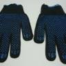 Перчатки х/б с ПВХ 5-и нит. черные ПРОФИ 7кл (10/200) (Бирские перчатки)