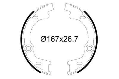 Колодка торм. ручн. Hyundai IX35 Tucson Kia Sportage