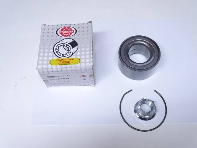 Подшипник ступицы Renault Logan Sandero Lada Largus перед. без ABS /гайка+стопор/ (STARNER)