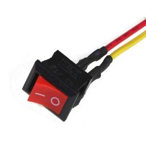 Переключатель красный вкл/выкл. 6A 250V (Nord Yada)