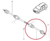 Привод шрус в сб. Renault Duster 2015-> Kaptur 2.0i 16V F4R АКПП DP8 лев. Привод шрус в сб. Renault Duster 2015-> Kaptur 2.0i 16V F4R АКПП DP8 лев.