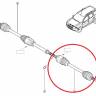 Привод шрус в сб. Renault Duster 2015-> Kaptur 2.0i 16V F4R АКПП DP8 лев.