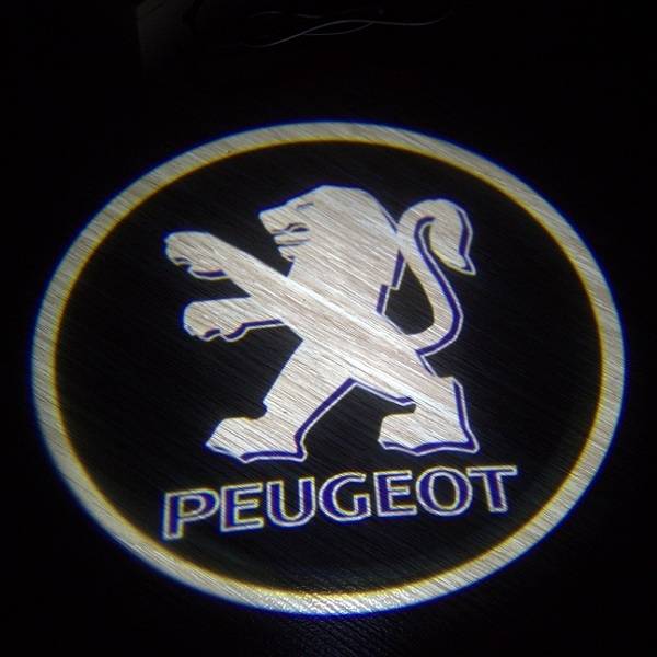 лазерная проекция с логотипом Peugeot (насадка на скотч)