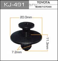 Клипса (пистон) MASUMA 491-KJ