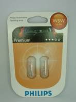 Лампа безцокольная 12V 5W PHILIPS маленькая (передний габарит 2110) компл.