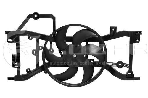 Вентилятор охл. радиат. в сб. Renault Logan с 2012 г. без кондиц. с диф. (Luzar)