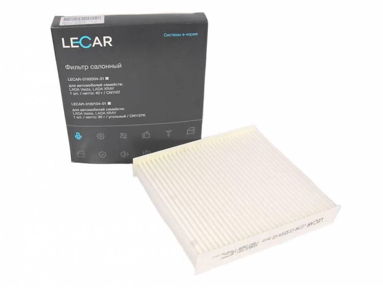 Фильтр салонный Renault Logan Sandero Kaptur н/о с 2013 г. /2180 Lada Vesta, X-Ray/ (Lecar)