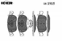 Колодки тормозные передние Renault Megane 3 Fluence Duster 181915 (Icer)