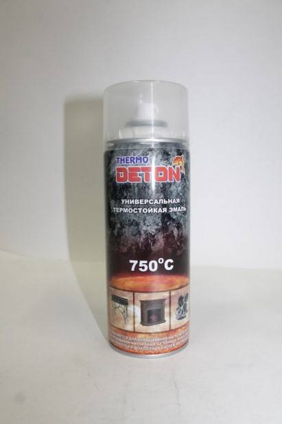 Краска спрей термостойкая DETON Белая 520 мл