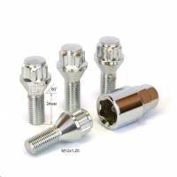 Болт колеса секр. M12*1,25*24 Хром Конус с выступом, 5 луч., 1 кл. (Вектор) Болт колеса секр. M12*1,25*24 Хром Конус с выступом, 5 луч., 1 кл. (Вектор)