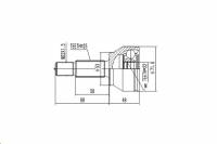 ШРУС Ford Fiesta 1.3-1.4 01--, Fusion 1.4 02-- наруж. (AYWIparts) Корея (10)