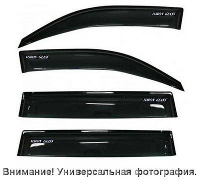 Дефлекторы дверей (ветровики) Ford Fusion 02-12 клеящиеся Voron glass Samurai (Azard)