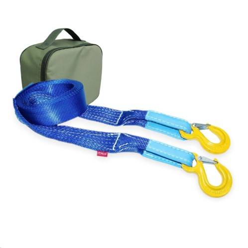 Трос буксир. эластичный (рывковый) (4,5 т) 5м. / 2 крюка + сумка (Tplus)