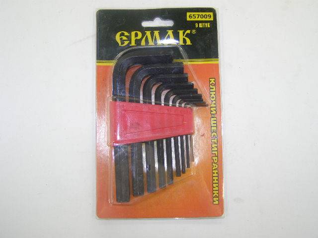 Набор шестигранников 9 шт. 2,0-12мм (ЕРМАК) (12)