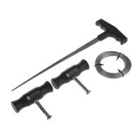 Набор инструментов для демонтажа уплотнителей лобового стекла(струна с держателями,шило для заправки струны) (Эврика)