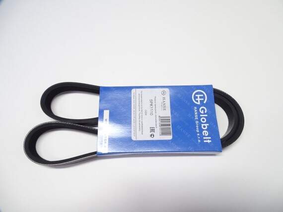 Автомобильный ремень ручейковый 5PK1110 Logan генератор гур без кондиционера Globelt