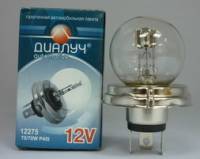 Лампа R2 12V 75/70W (P45t) фарная (ДиаЛУЧ) (10/250)