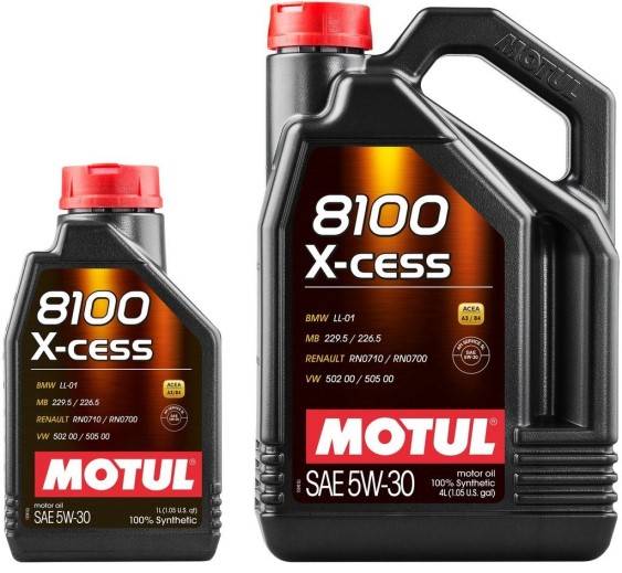 Масло моторное MOTUL 8100 X-cess 5W30 (1л.) синт. (Renault, Fiat, Mercedes Benz BMW) (бенз., диз.)
