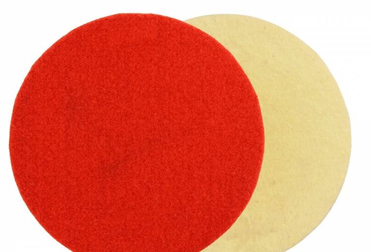 насадка-круг войлочный с липучкой 10/150мм (к-т 2шт)