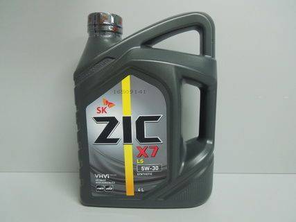 Масло моторное ZIC X7 5W30 SN/CF 4л. Синтетика