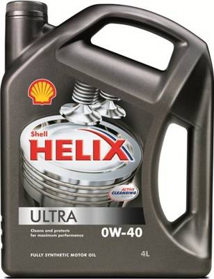Масло моторное Shell Helix Ultra 0W-40 ACEA A3/B3, A3/B4, API SN/CF синт. (4л) (4)