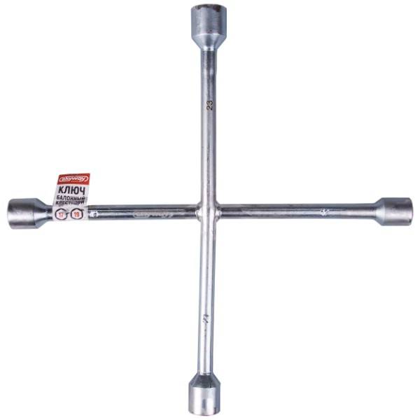 Ключ баллонный крест 4 головки /17х19х21х23/ (SKYWAY)