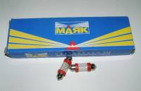 Лампа салонная 12V C10W 3 LED 36мм /красная/ (Маякавто) Лампа салонная 12V C10W 3 LED 36мм /красная/ (Маякавто)