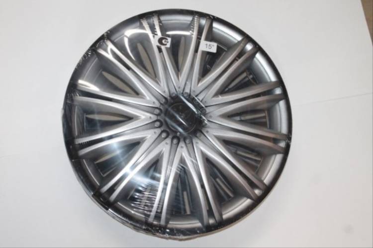 Колпак колеса R15 Скай серебристо-черный (4) (LION)