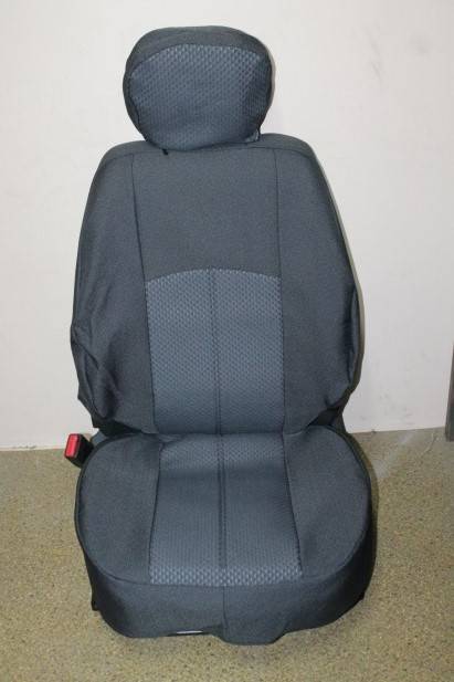 Чехлы на сиденье /Renault Logan-2/ с 2014 г. Жаккард черный (цельн. зад. спинка) без подушки безопасности (без П/Б) (TREND NEW)