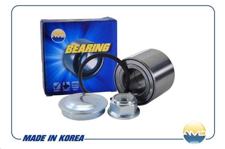 Подшипник ступицы Renault Duster 4x2 Logan с 2014 г. Lada Largus 7 местный задн. /гайка+стопор+шайба/ (AMD)