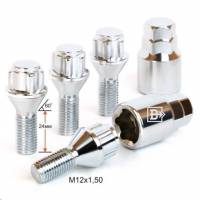 Болт колеса секр. M12*1,5*24 Хром Конус с выступом, 5 луч., 2 кл. (Вектор) Болт колеса секр. M12*1,5*24 Хром Конус с выступом, 5 луч., 2 кл. (Вектор)
