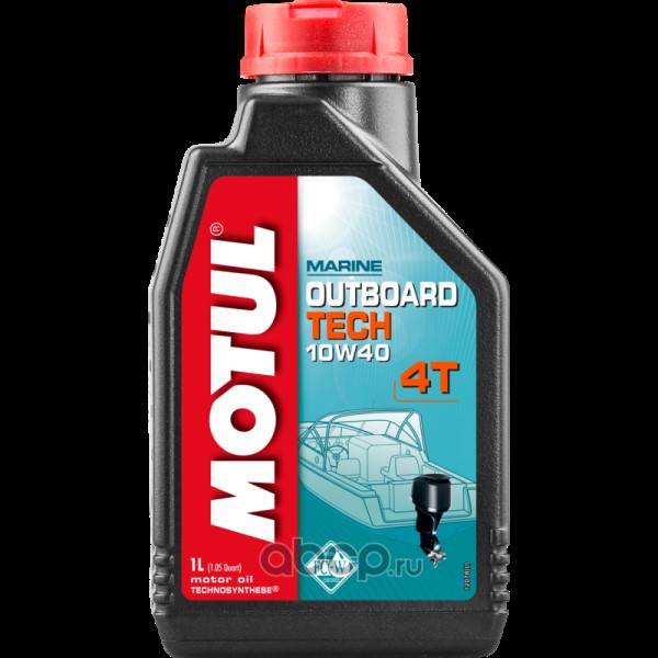 Масло моторное Motul Outboard Tech 4T 10W40 API SJ/SG для 4-х тактных подвесных лодочных моторов п/синт. (1л)