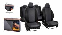 Чехлы на сиденье /2108, 2115/ Жаккард-кожзам черный (зад. спинка 1/3 с молнией) (Airline) Чехлы на сиденье /2108, 2115/ Жаккард-кожзам черный (зад. спинка 1/3 с молнией) (Airline)