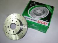 Диск тормозной /2110/ R13 вентилир. (2 шт) перфор. Спорт (АВТОРЕАЛ)