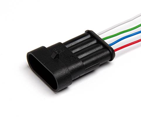 Колодка жгута топливных форсунок 4-х конт. с провод. ПАПА (ответная часть AX-308) (Cargen) (15)