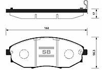 Колодки тормозные передние Chevrolet Epica 2.0л Sangsin SP1193 Колодки тормозные передние Chevrolet Epica 2.0л Sangsin SP1193