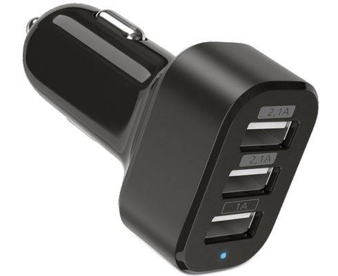 Устройство зарядное из прикуривателя в 3 USB разъема 5.2A (PARTNER)