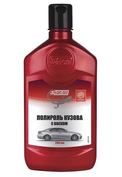 Полироль кузова 250мл с воском 3TON WAX флакон