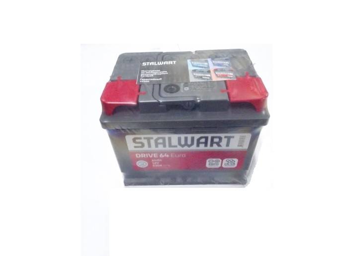 Аккумулятор (АКБ) 6 СТ* 64 530А п/п (+;-) (Ca/Ca) DRIVE 242х175х190 (STALWART)